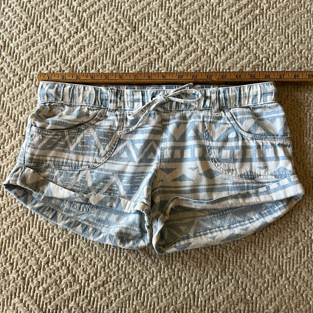 Roxy Tribal Drawstring Denim Shorts - M - Picture 5 of 9